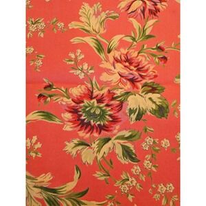 April Cornell Floral Fabric Table Runner pink Cotton Tablecloth Accent 13.5x72